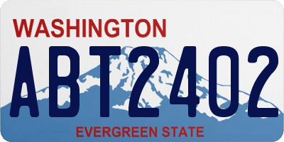WA license plate ABT2402
