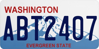 WA license plate ABT2407