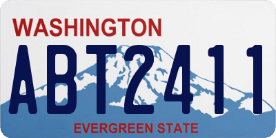 WA license plate ABT2411