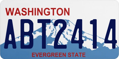 WA license plate ABT2414