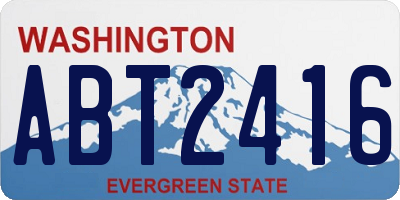 WA license plate ABT2416
