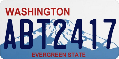 WA license plate ABT2417