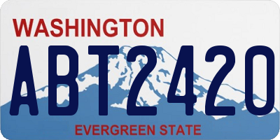 WA license plate ABT2420