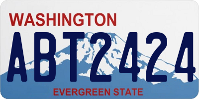 WA license plate ABT2424