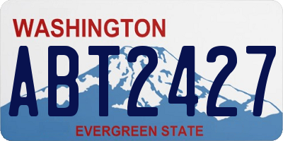 WA license plate ABT2427