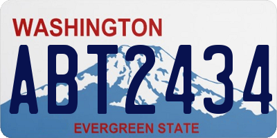 WA license plate ABT2434