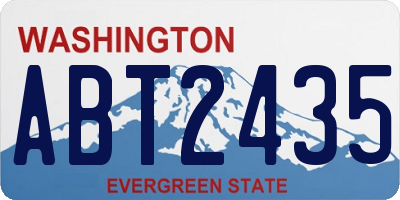 WA license plate ABT2435