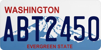 WA license plate ABT2450