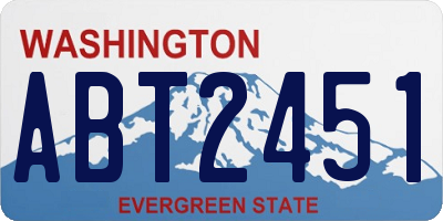 WA license plate ABT2451