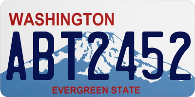 WA license plate ABT2452