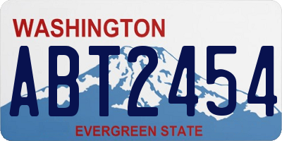 WA license plate ABT2454