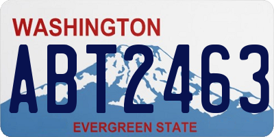 WA license plate ABT2463