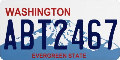 WA license plate ABT2467