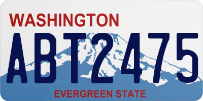 WA license plate ABT2475