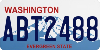 WA license plate ABT2488