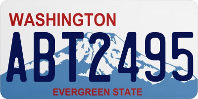 WA license plate ABT2495