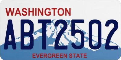 WA license plate ABT2502