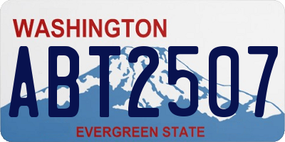 WA license plate ABT2507
