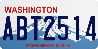 WA license plate ABT2514