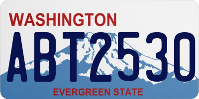 WA license plate ABT2530