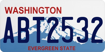 WA license plate ABT2532