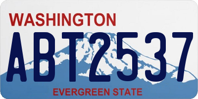 WA license plate ABT2537