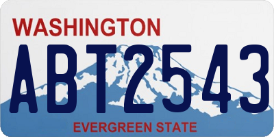 WA license plate ABT2543