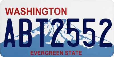 WA license plate ABT2552