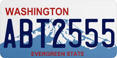 WA license plate ABT2555