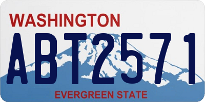 WA license plate ABT2571