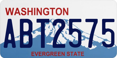 WA license plate ABT2575