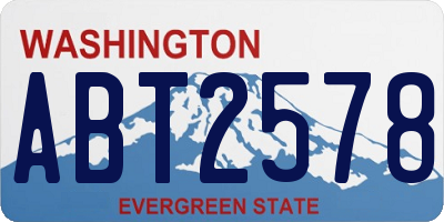 WA license plate ABT2578