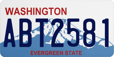 WA license plate ABT2581