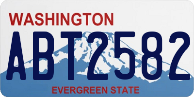 WA license plate ABT2582