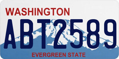 WA license plate ABT2589