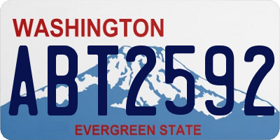 WA license plate ABT2592
