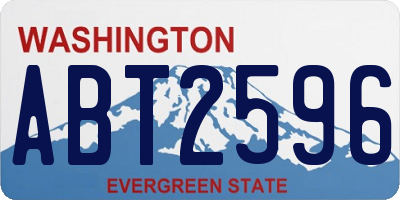 WA license plate ABT2596