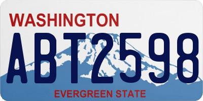 WA license plate ABT2598