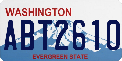 WA license plate ABT2610