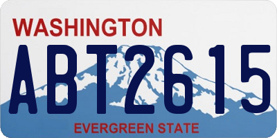 WA license plate ABT2615