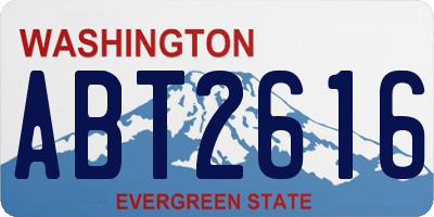 WA license plate ABT2616