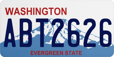 WA license plate ABT2626