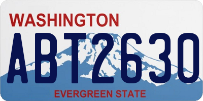 WA license plate ABT2630