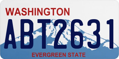 WA license plate ABT2631