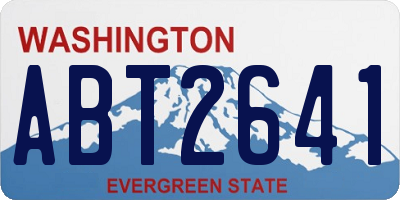 WA license plate ABT2641