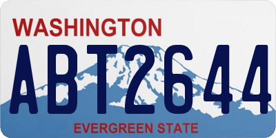 WA license plate ABT2644