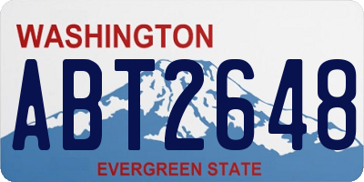 WA license plate ABT2648