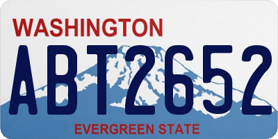 WA license plate ABT2652