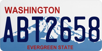 WA license plate ABT2658