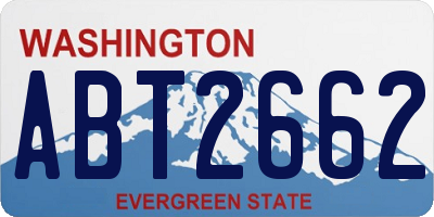 WA license plate ABT2662